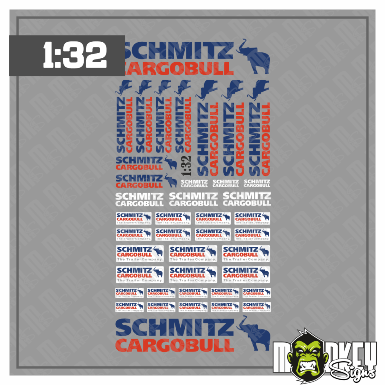 Schmitz Cargobull Trailer Sticker Set 1:32 | LKW Aufkleber Modellbau Zubehör