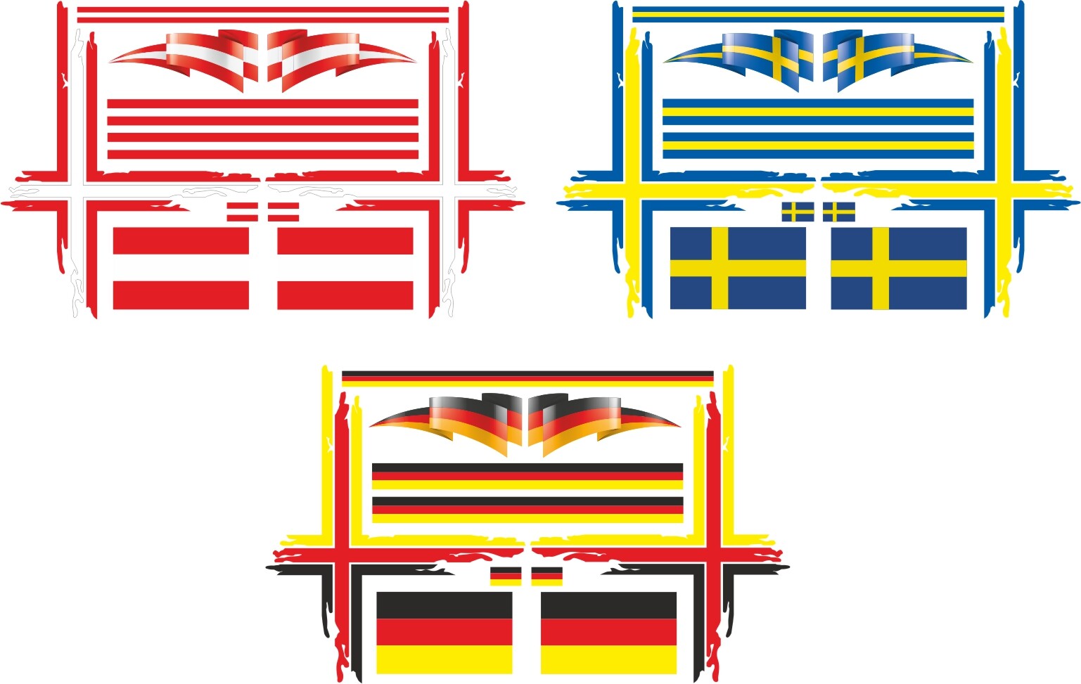 Schwedenkreuz Fahrerhaus Auflieger 114 116 LKW DECAL STICKER AUFKLEBER 038 Modellbau Beschriftung