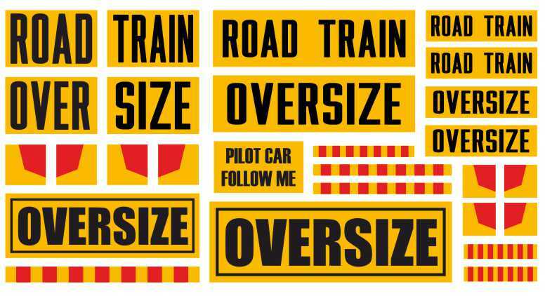 Set 114 116 Australien Oversize Aufkleber Train TAMIYA WEDICO DECAL RC Modellbau Beschriftung