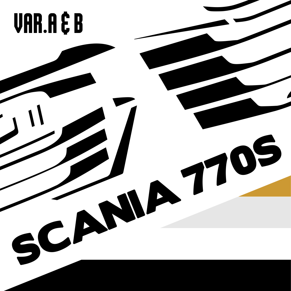 Tamiya Grill Scania 770s In 114 5 Modellbau RC Truck Aufkleber Set Chrom U A Modellbau Beschriftung