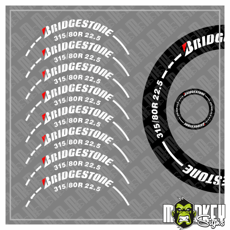 Reifenbeschriftungen Tamiya Reifenbeschriftung 1:14 BRIDGESTONE RC LKW freistehend Aufkleber 315