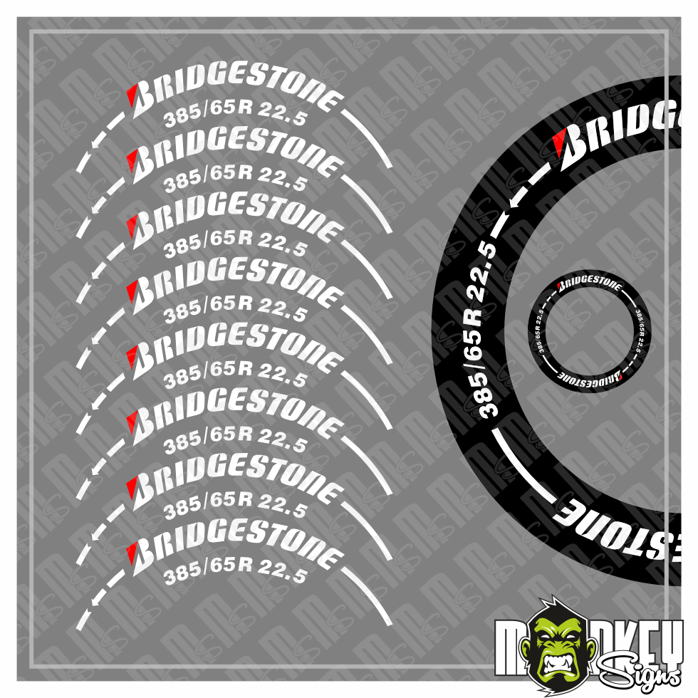 Tamiya Reifenbeschriftung 114 BRIDGESTONE RC LKW Freistehend Aufkleber 385 Modellbau Beschriftung