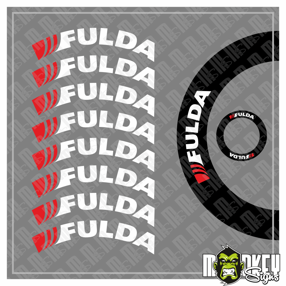 Tamiya Reifenbeschriftung 114 Fulda RC LKW Freistehend Aufkleber Truck Modellbau Beschriftung