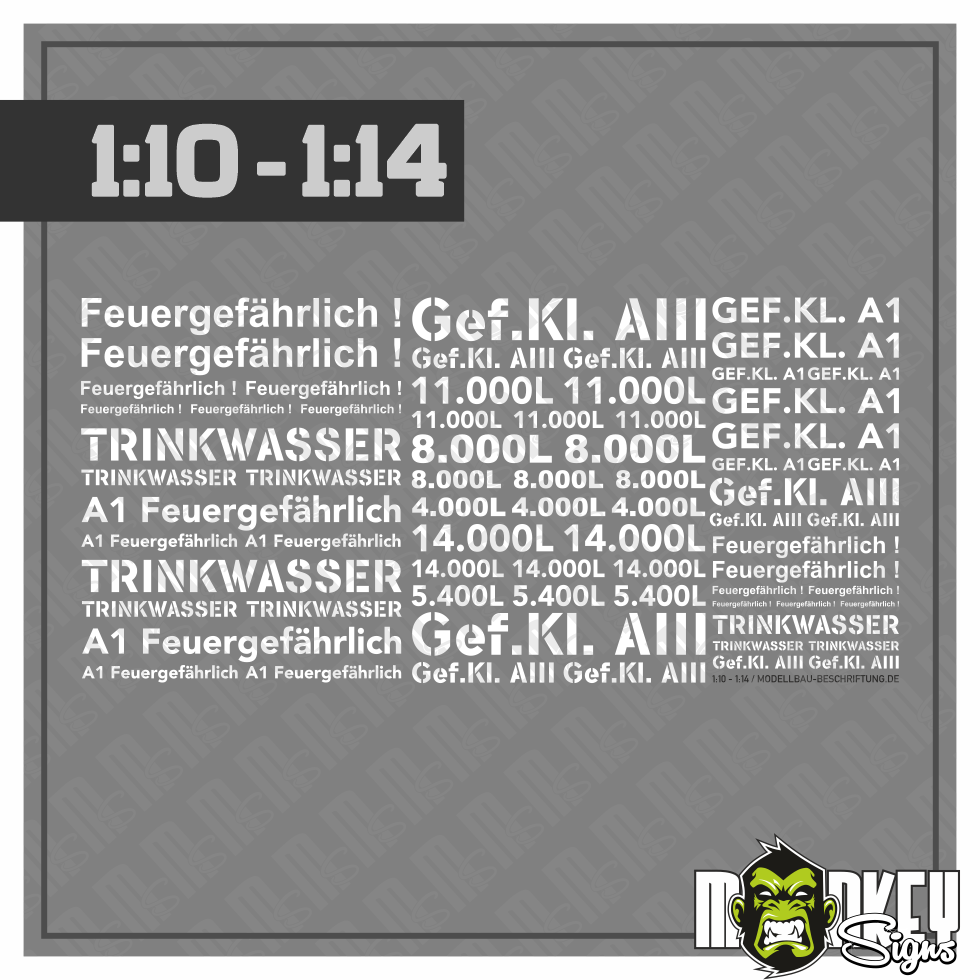Tankbeschriftung Aufkleber 110 114 Freistehend Modellbau Truck Zubehor Sticker Modellbau Beschriftung