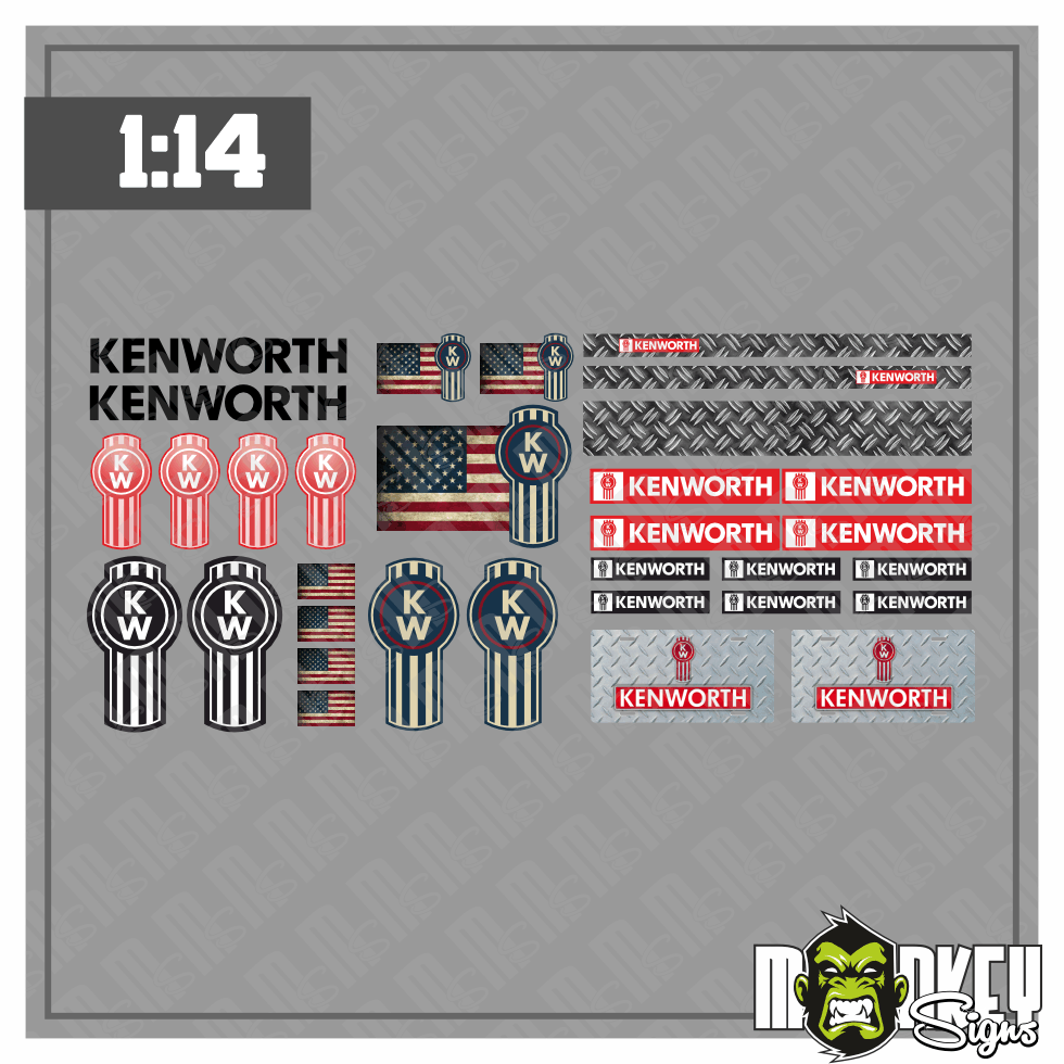 USA Truck KENWORTH Sticker Set 114 LKW Aufkleber Modellbau Zubehor Modellbau Beschriftung