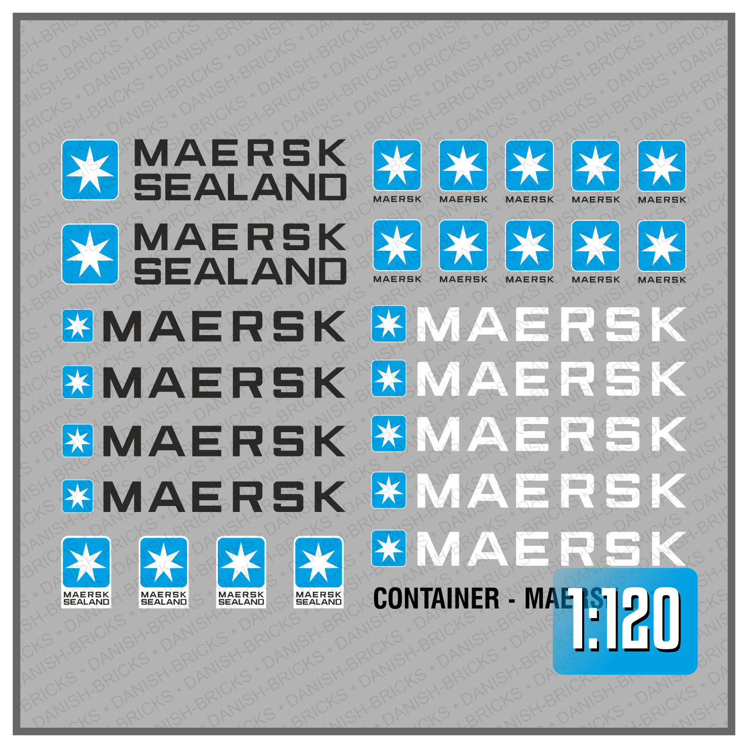 Waterslide Decal 1120 SPUR TT Container Eisenbahn Modellbahn See Modellbau Beschriftung