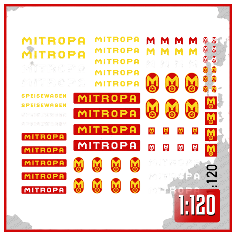 Waterslide Decal 1:120 SPUR TT - DDR Mitropa Zug Imbiss Eisenbahn Modellbahn