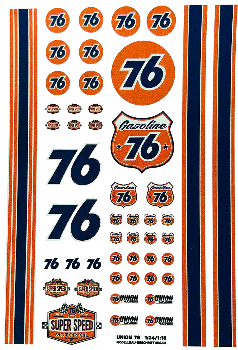 Waterslide-Decal-124-118-49tlg_-Union76-Racing-Slotcar-Gasoline-USA-Muscle-modellbau-beschriftung-2.png Waterslide Decal 1:24 / 1:18 - 49tlg. Union76 Racing Slotcar Gasoline USA Muscle – Bild 2