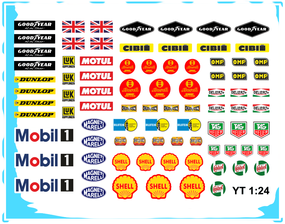 Waterslide Decal 124 Slotcar Modellbau Youngtimer U Oldtimer Bergrennen Racing Modellbau Beschriftung