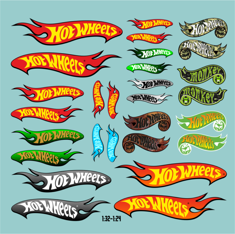 Waterslide Decal 1:32 1:24 Hotwheels Slotcar Racing Modellbau USA V8 Muscle Cars