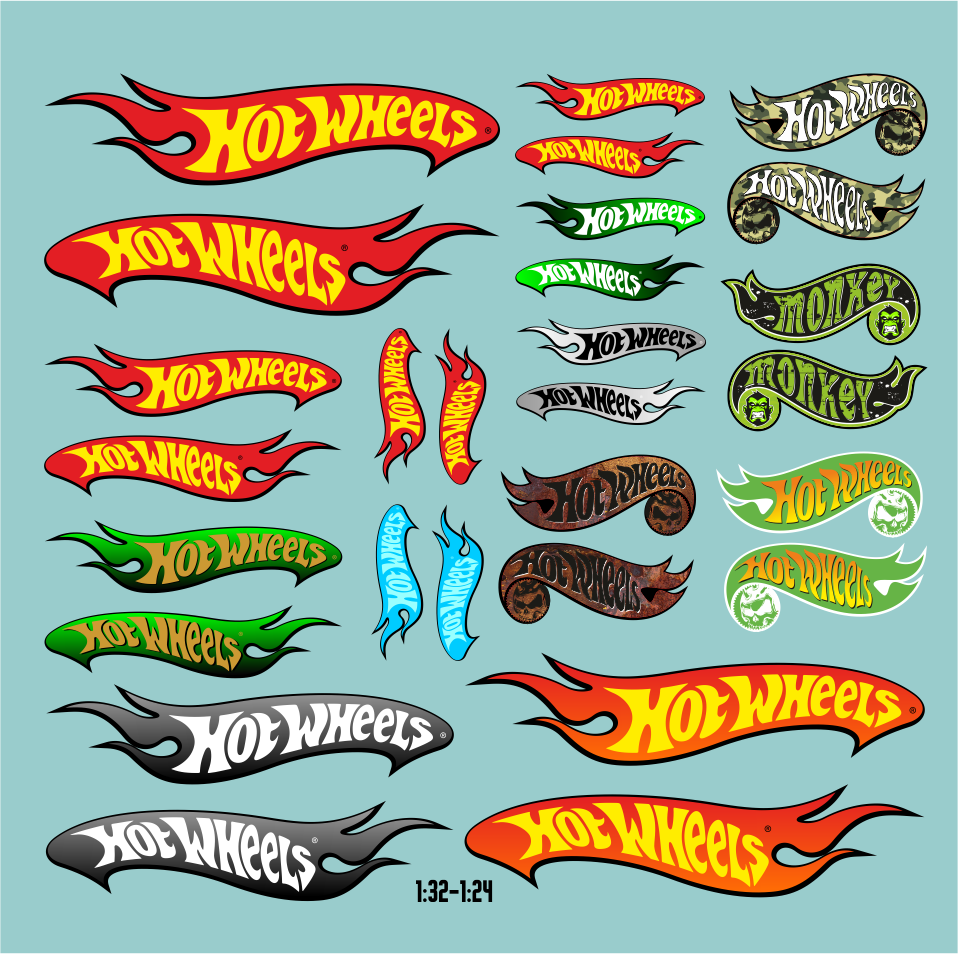 Waterslide Decal 132 124 Hotwheels Slotcar Racing Modellbau USA V8 Muscle Cars Modellbau Beschriftung