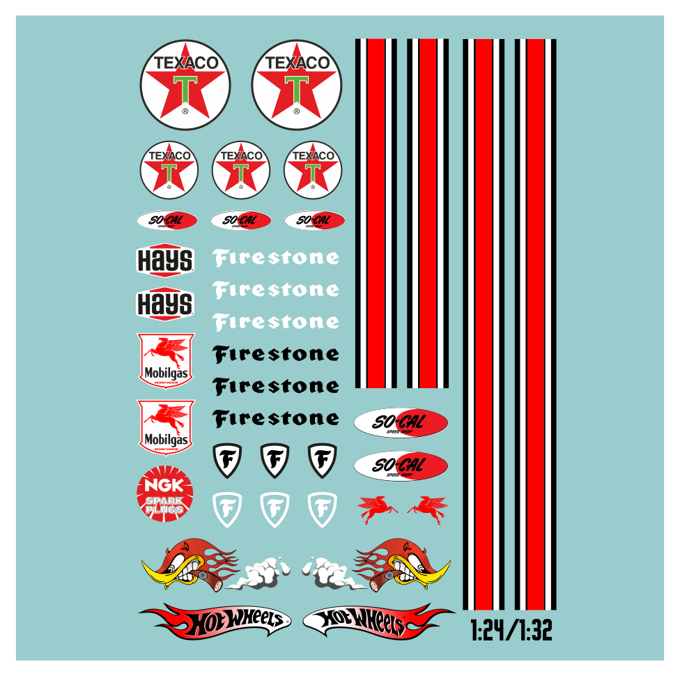 Waterslide-Decal-132-124-Hotwheels-Slotcar-Racing-Texaco-USA-V8-Muscle-Cars-modellbau-beschriftung-3.png Waterslide Decal 1:32 1:24 Hotwheels Slotcar Racing Texaco USA V8 Muscle Cars – Bild 3