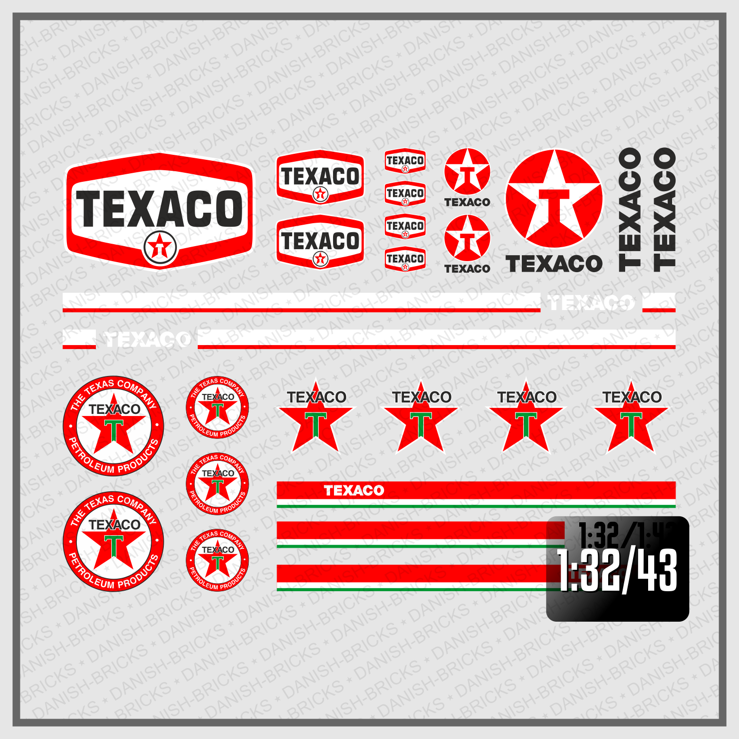 Waterslide-Decal-132-143-Gasoline-Slotcar-Racing-Texaco-USA-V8-Muscle-Cars-modellbau-beschriftung-3.png Waterslide Decal 1:32 1:43 Gasoline Slotcar Racing Texaco USA V8 Muscle Cars – Bild 3
