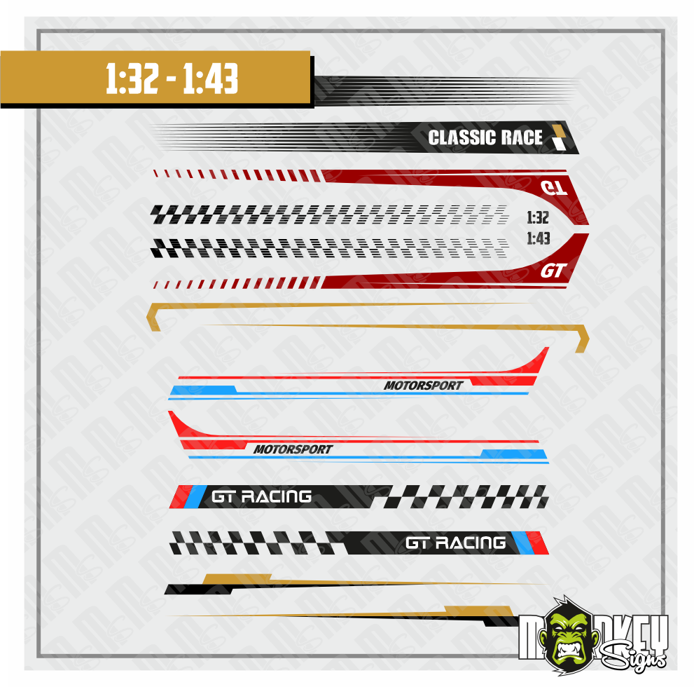 Waterslide Decal 132 143 Slot Dekore Racing Tuning Sponsoren Motorsport Modellbau Beschriftung