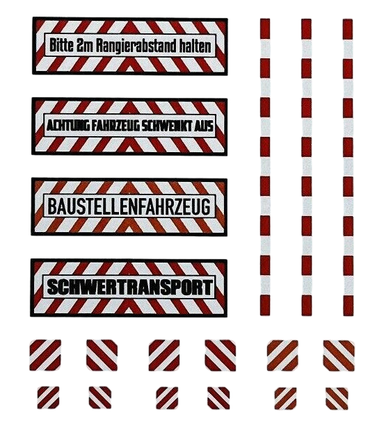 Waterslide Decal 1:32 - 19tlg. Schwertransport MarGe Welly Actros MAN Scania