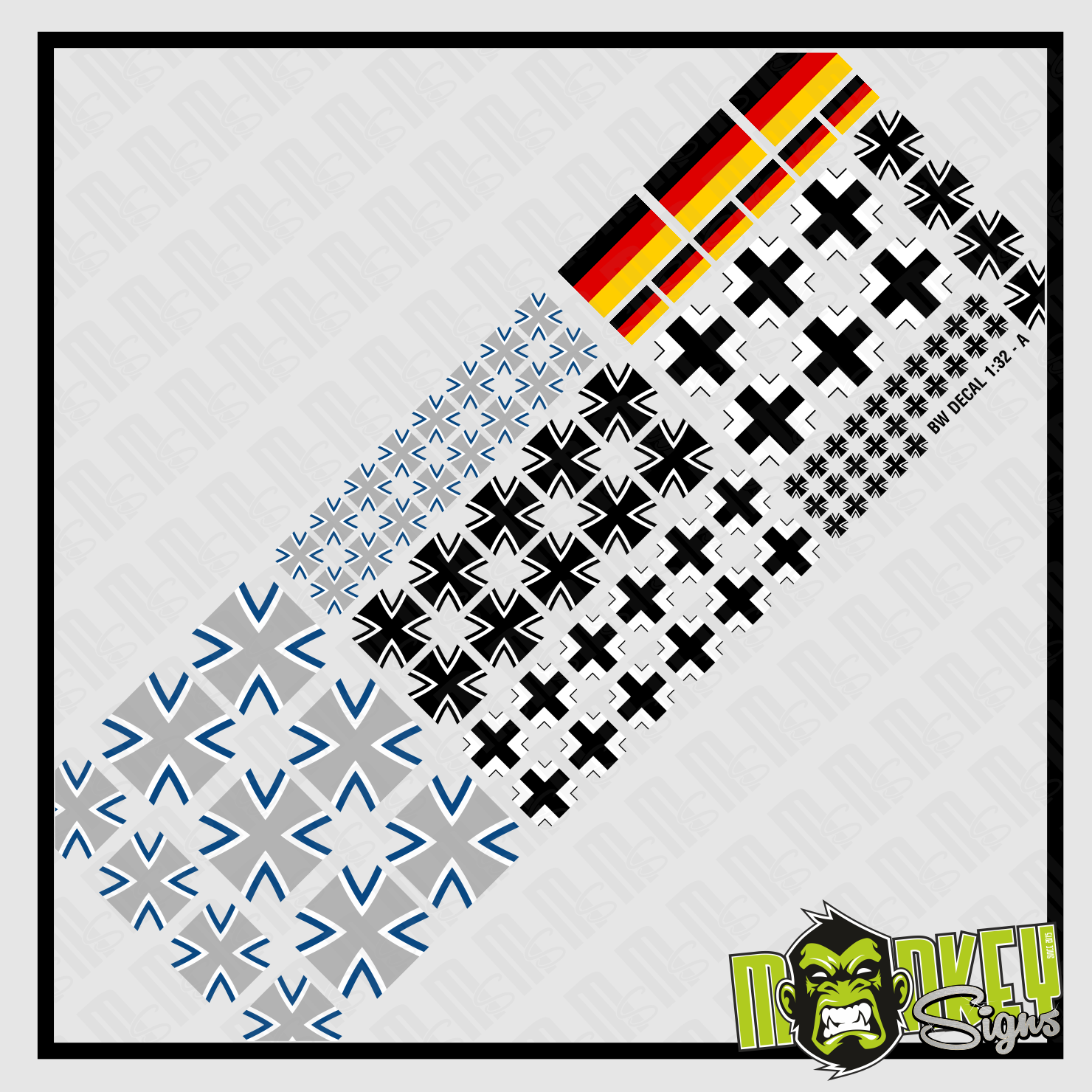Waterslide-Decal-132-Set-A-Bundeswehrkreuz-Panzer-LKW-Armee-Panzerbattalion-modellbau-beschriftung-2.png Waterslide Decal 1:32 Set A Bundeswehrkreuz Panzer LKW Armee Panzerbattalion – Bild 2
