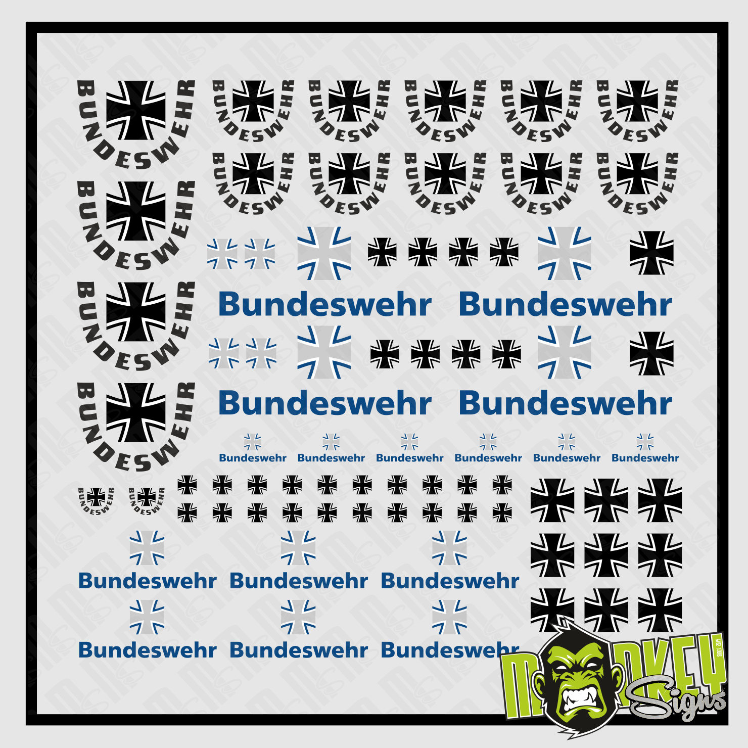 Waterslide-Decal-132-Set-B-Bundeswehrkreuz-Panzer-LKW-Armee-Panzerbattalion-modellbau-beschriftung-2.png Waterslide Decal 1:32 Set B Bundeswehrkreuz Panzer LKW Armee Panzerbattalion – Bild 2