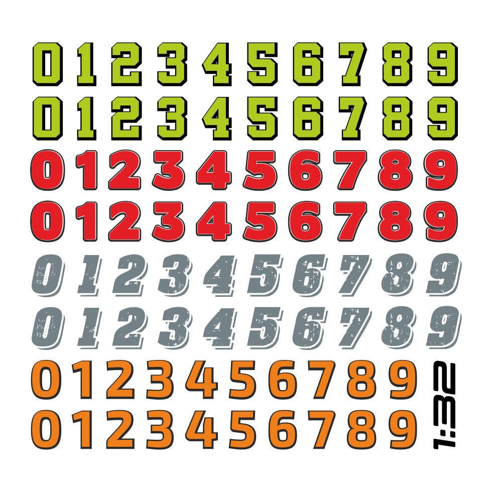 Waterslide-Decal-132-Startnummer-Racing-Carrera-Cars-Slotcar-USA-NASCAR-Set-B-modellbau-beschriftung-3.png Waterslide Decal 1:32 Startnummer Racing Carrera Cars Slotcar USA NASCAR Set B – Bild 3