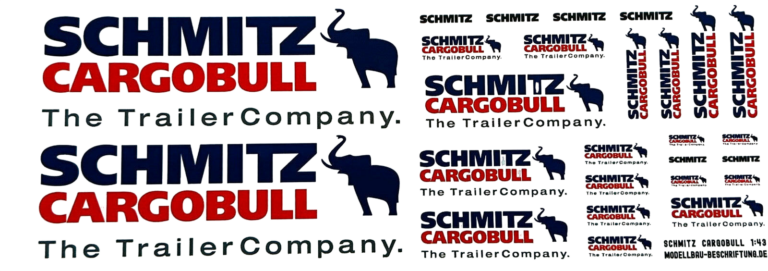 Waterslide Decal 1:43 - 26tlg. SCHMITZ Cargobull LKW Actros Scania Volvo MAN