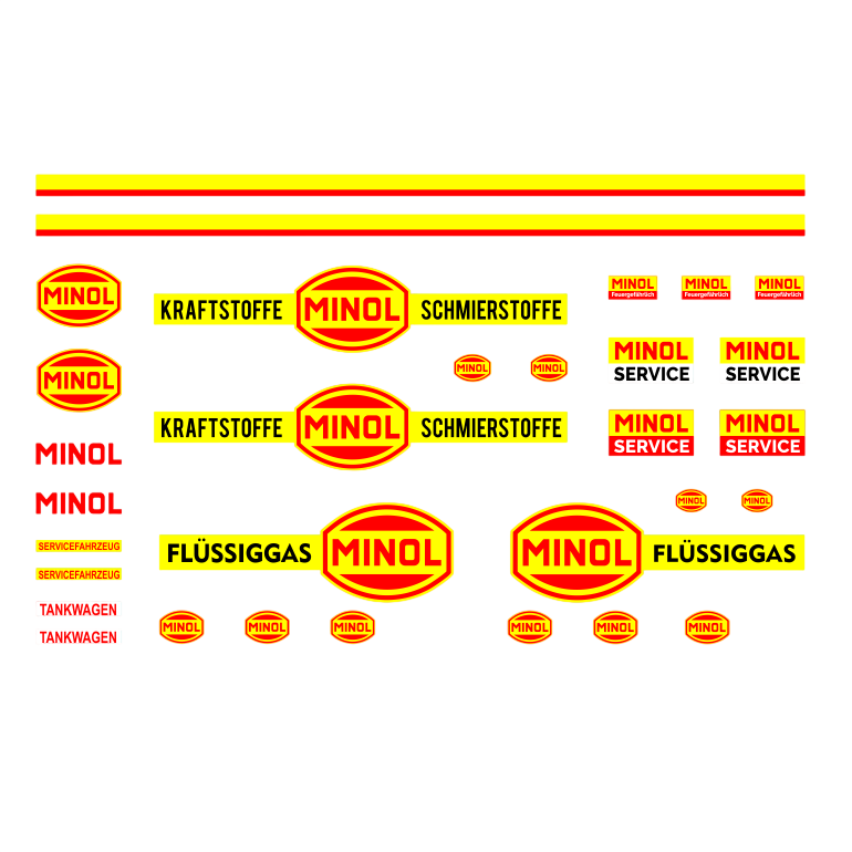Waterslide Decal 143 31tlg DDR VEB Minol Benzin Kamaz W50 Truck LKW Multicar Modellbau Beschriftung