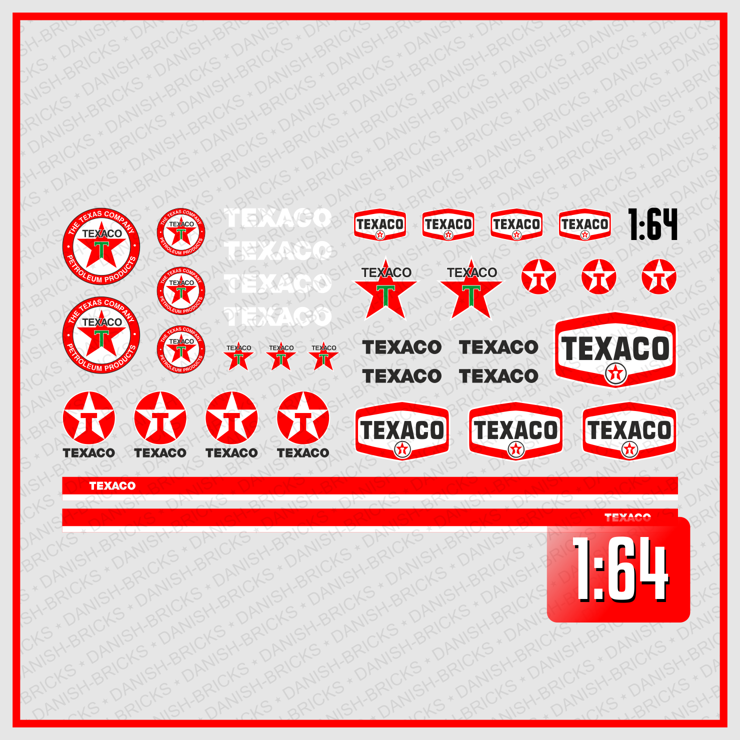 Waterslide Decal 164 Gasoline Texaco Racing Carrera Cars Slotcar USA NASCAR Modellbau Beschriftung