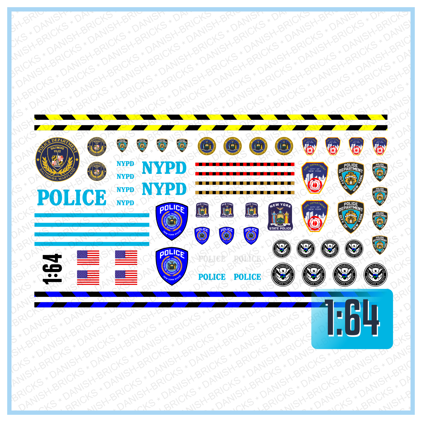 Waterslide-Decal-164-NYPD-FDNY-New-York-Police-Fire-Dep_-USA-V8-modellbau-beschriftung-2.png Waterslide Decal 1:64 NYPD FDNY New York Police & Fire Dep. USA V8 – Bild 2