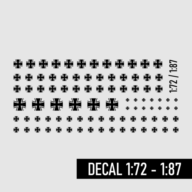 Waterslide Decal 1:72 - 1:87 Bundeswehrkreuz Panzer LKW Armee Panzerbattalion