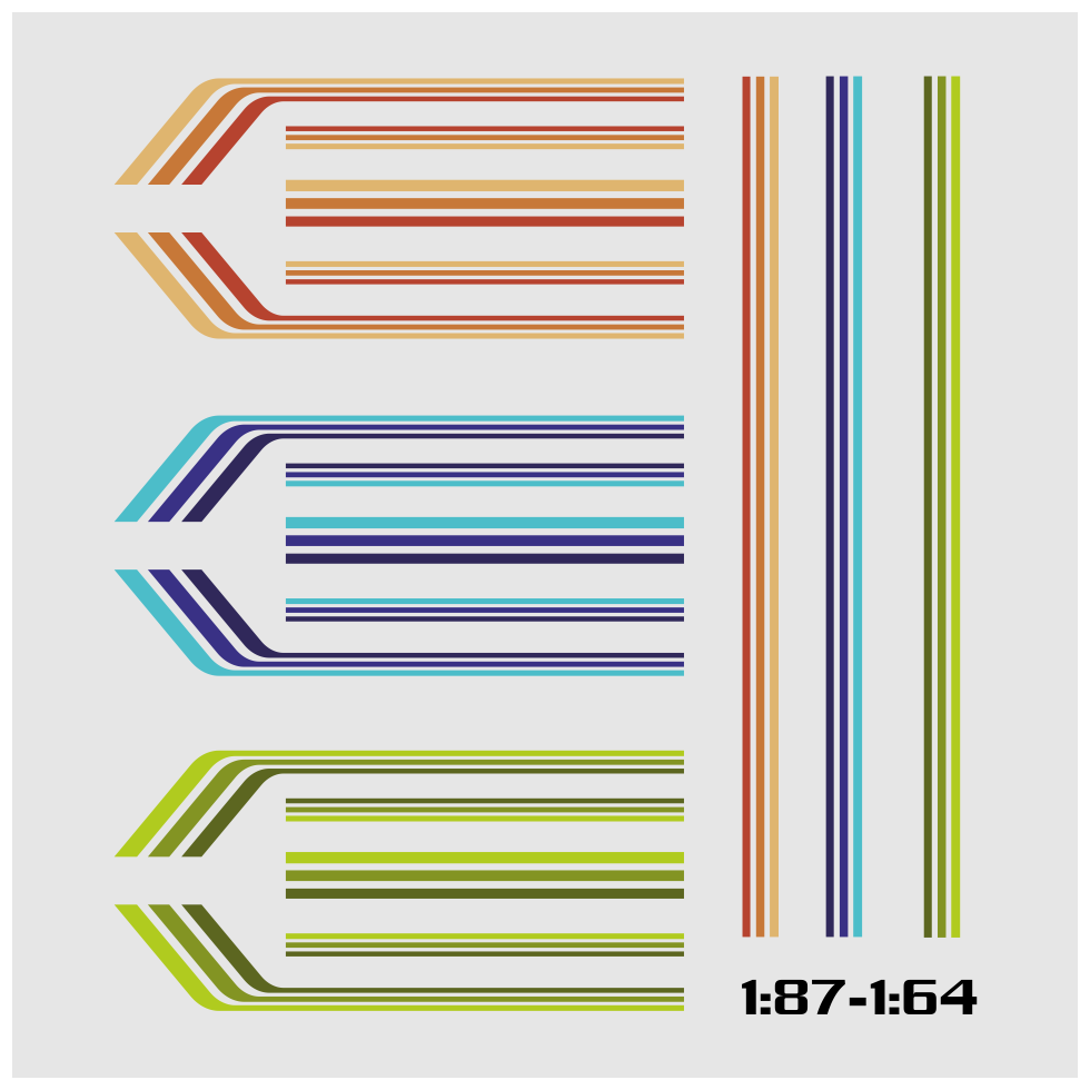 Waterslide Decal 187 164 Dekor Universal Set Modellbahn Modellauto Modellbau Beschriftung