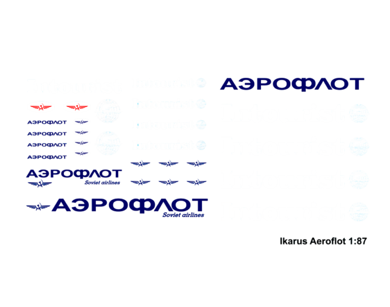 Waterslide Decal 1:87 - Aeroflot Ikarus u. Intourist Busse UDSSR Sowjetunion H0