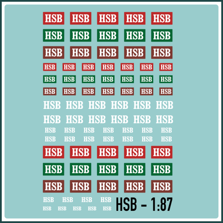 Waterslide Decal 1:87 - DDR HSB Harzer Schmalspurbahn Modellbahn