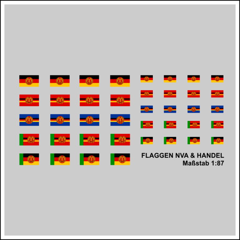 Waterslide Decal 1:87 DDR Hoheitszeichen Grenze & Handel Kamaz NVA DDR W50 Truck