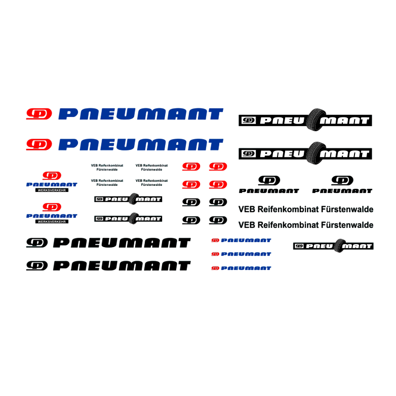 Waterslide Decal 187 DDR Pneumant Reifen Kamaz W50 Barkas Multicar Trabant Modellbau Beschriftung