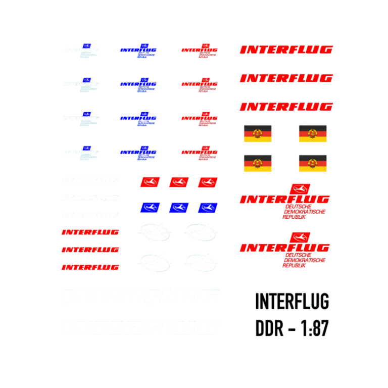 Waterslide Decal 1:87 - DDR VEB Interflug Benzin Kamaz W50 Truck LKW Multicar