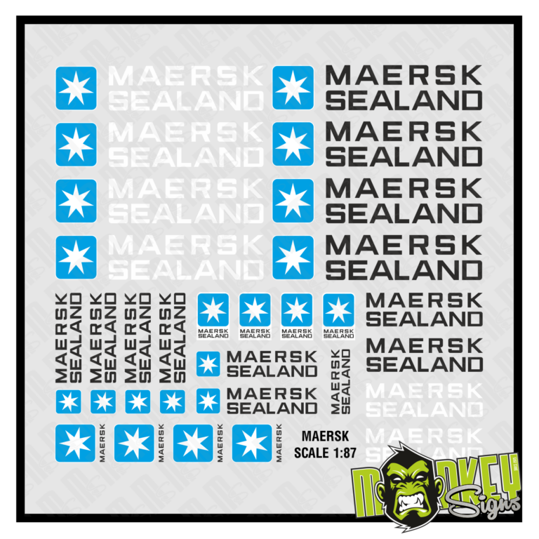 Waterslide Decal 1:87 SPUR H0 - Container Eisenbahn Modellbahn See - Set C
