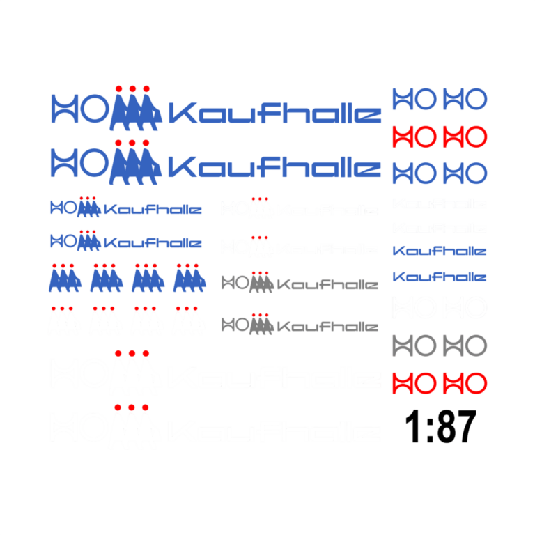 Waterslide Decal 1:87 Spur H0 DDR Kaufhalle Konsum HO - Modellbahn
