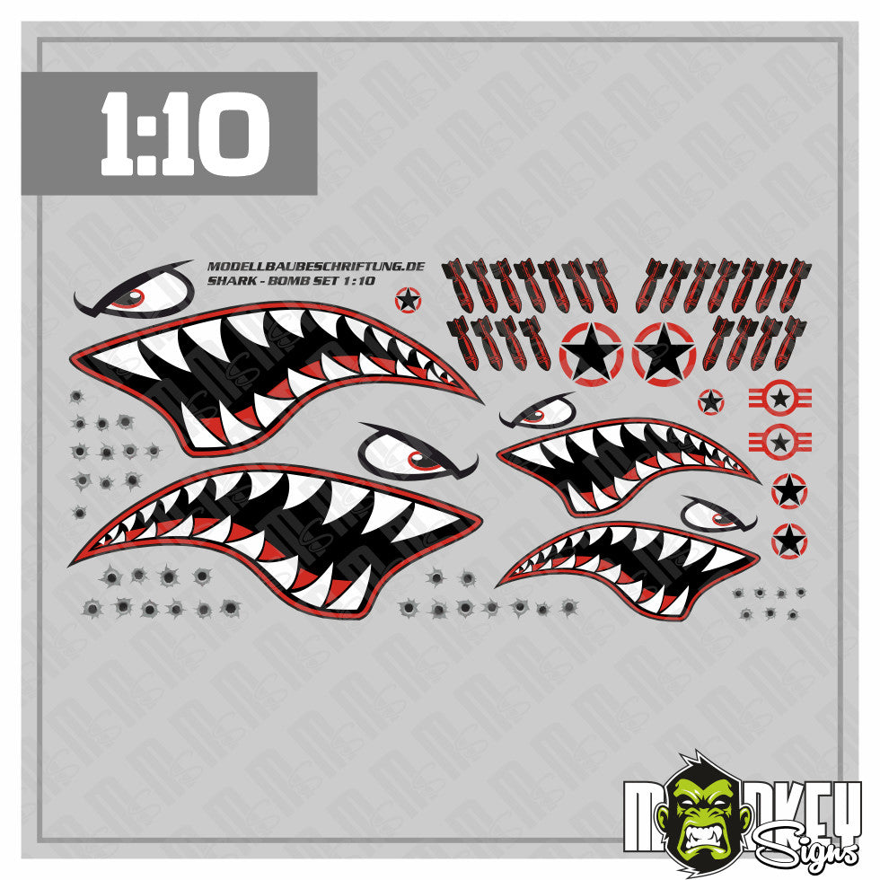 s-l1600_1b214a85-6f51-4fd5-ae15-5053b5187fc9.jpg RC Crawler Aufkleber Hai / Shark Set 1:10 Offroad Sticker Tuning Modellbau Red – Bild 3