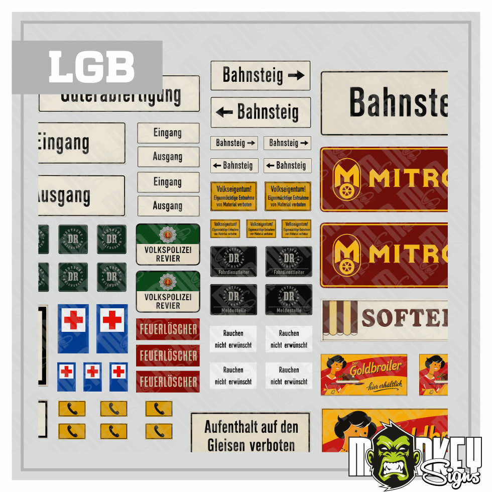 s-l1600_35b0d465-a6cc-4b88-8df4-3990f2fe8b60.jpg LGB DR DDR Bahnhof Schilder Set Epoche IV 1:22,5 MITROPA Goldbroiler 1970/1980 – Bild 4