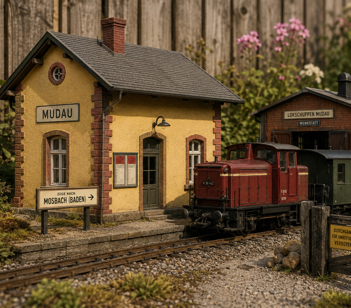 s-l1600_6b74a35e-c7ba-4240-8515-ae66c812c9bd.jpg LGB Bahnhof MUDAU-Set 1:22,5 Epoche III 1960er Gartenbahn Aufkleber Beschriftung – Bild 2