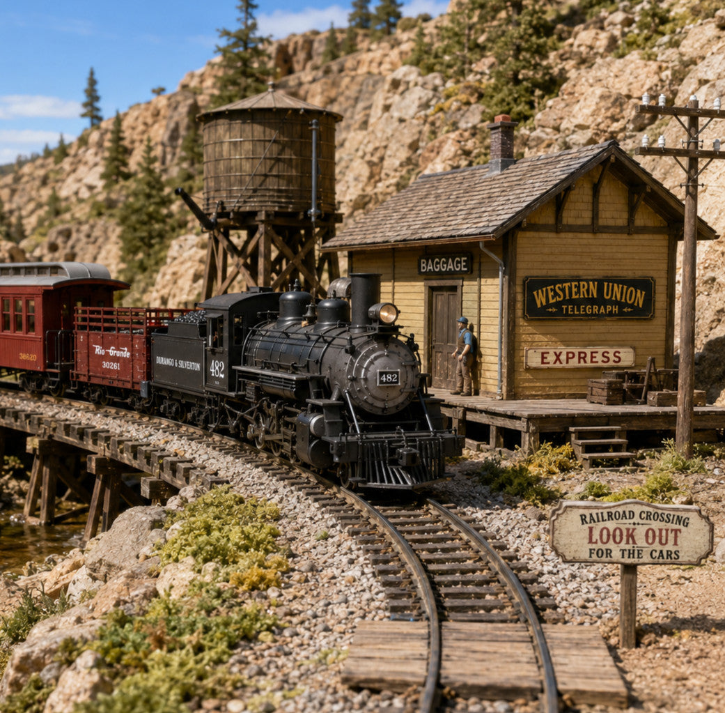 s-l1600_86bece98-c969-4c51-9fa4-6bef76ab6889.jpg LGB 1:22,5 USA Bahnhofsschilder Western 1880–1900 Aufkleber Beschriftungsset – Bild 2