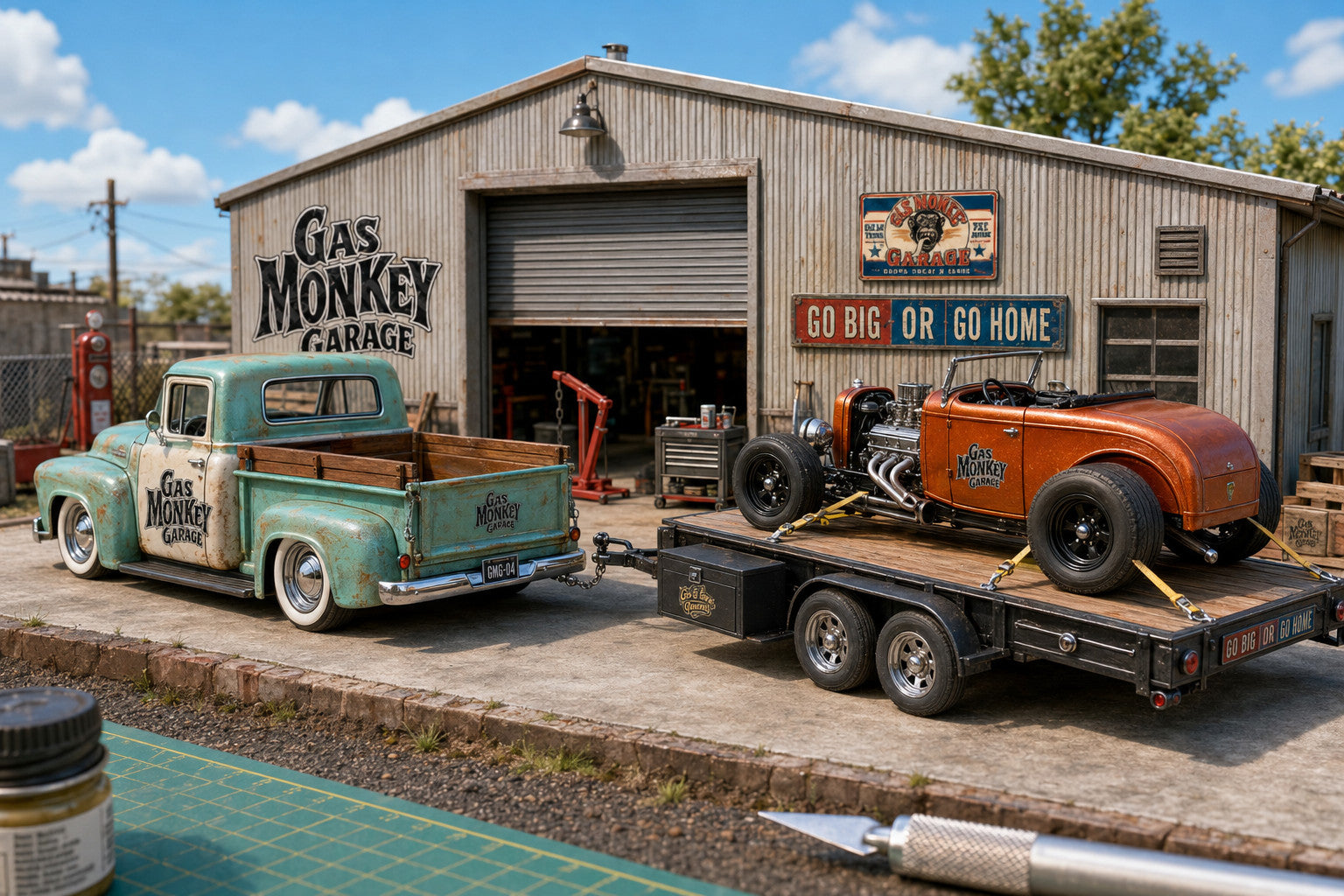 s-l1600_8e8bf344-3161-4d1a-9d7d-29ccdc0582d1.jpg RC Gas Monkey Aufkleber Sticker Set 1:10 Hotrod USA Texas Pickup Modellbau – Bild 2