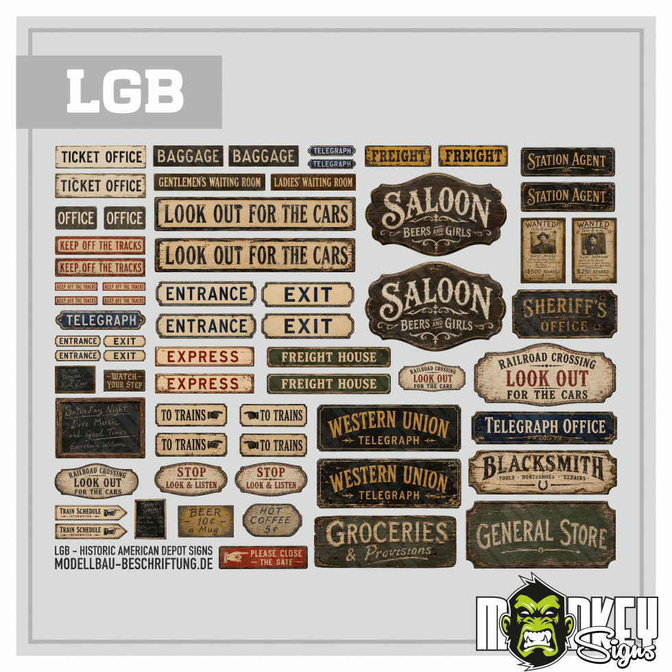 s-l1600_bb961567-ff2b-45b5-842f-c78b833da34f.jpg LGB 1:22,5 USA Bahnhofsschilder Western 1880–1900 Aufkleber Beschriftungsset – Bild 5