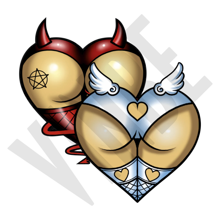 Aufkleber Angel & Devil