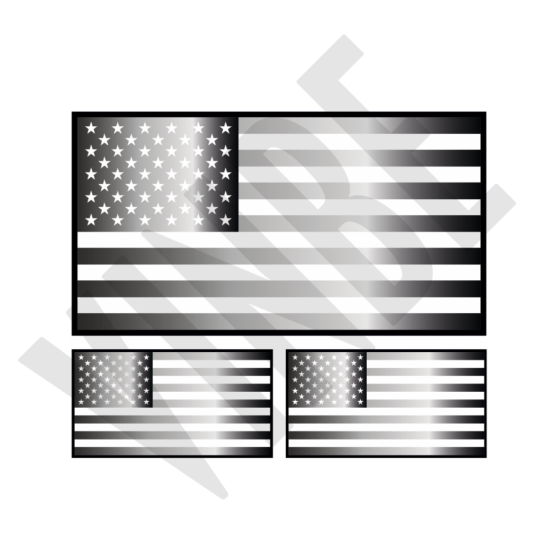 Aufkleber USA Flag gray